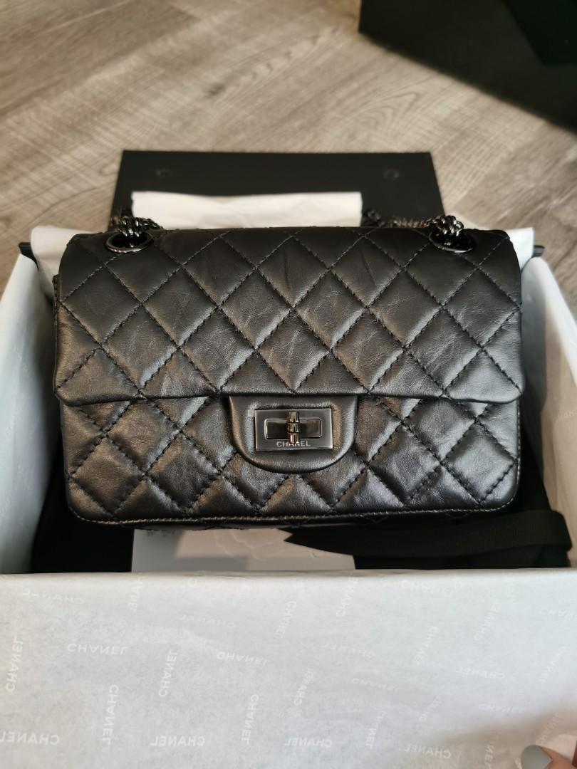 Chanel So Black Reissue 2.55 Bag 224, Luxury, Bags & Wallets on