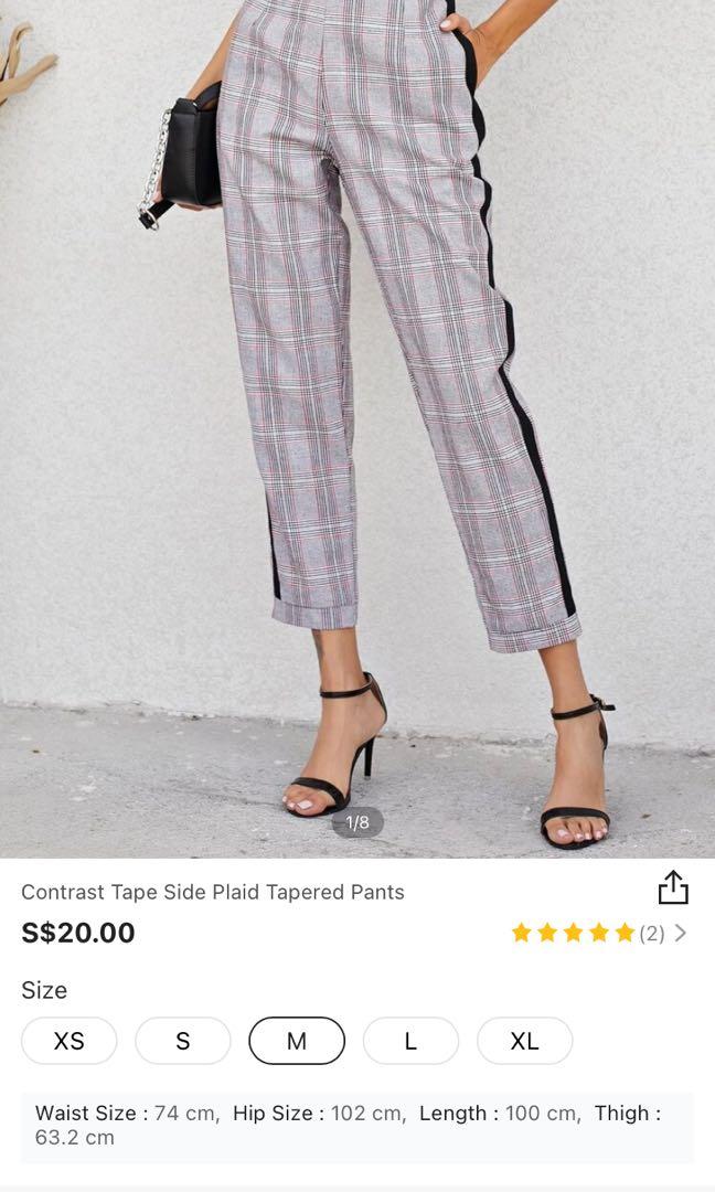Checkered hotsell tapered pants