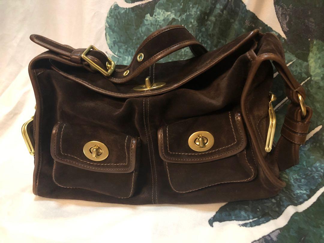 Coach suede cheap bag