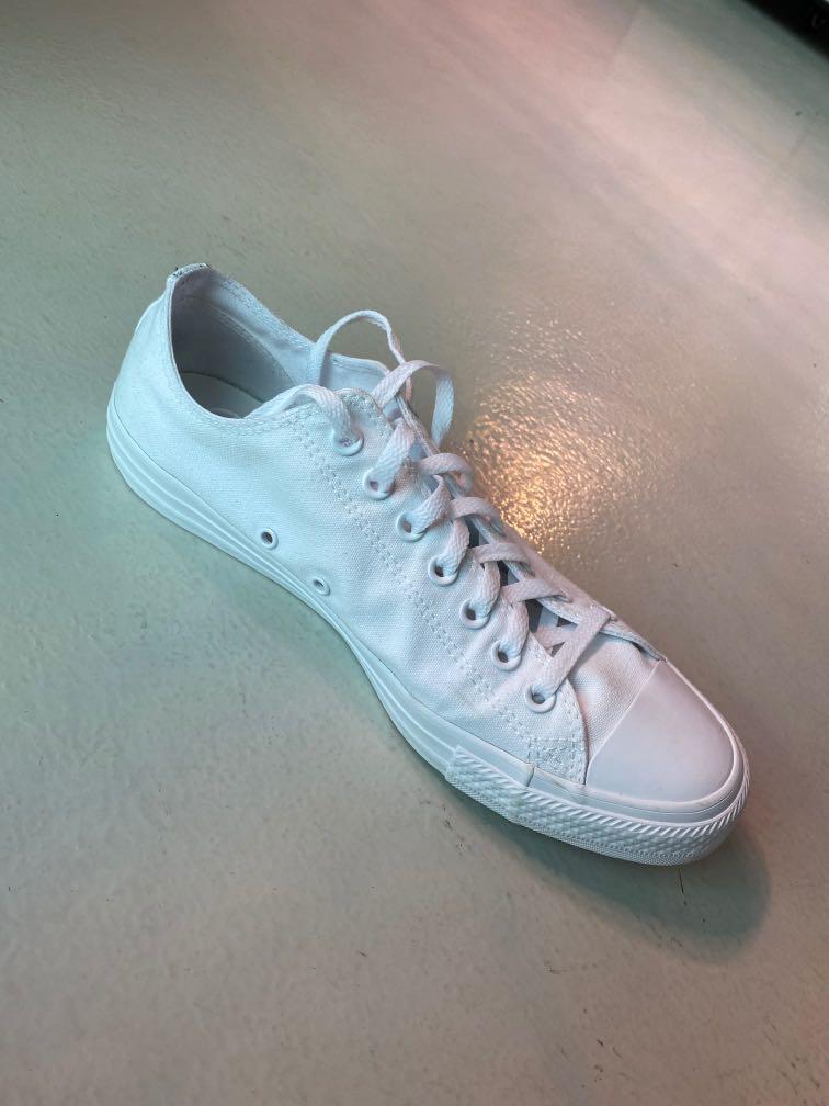 Converse Chuck Taylor All Star Ox White Monochrome 1U647 Men s Fashion Footwear Sneakers on Carousell