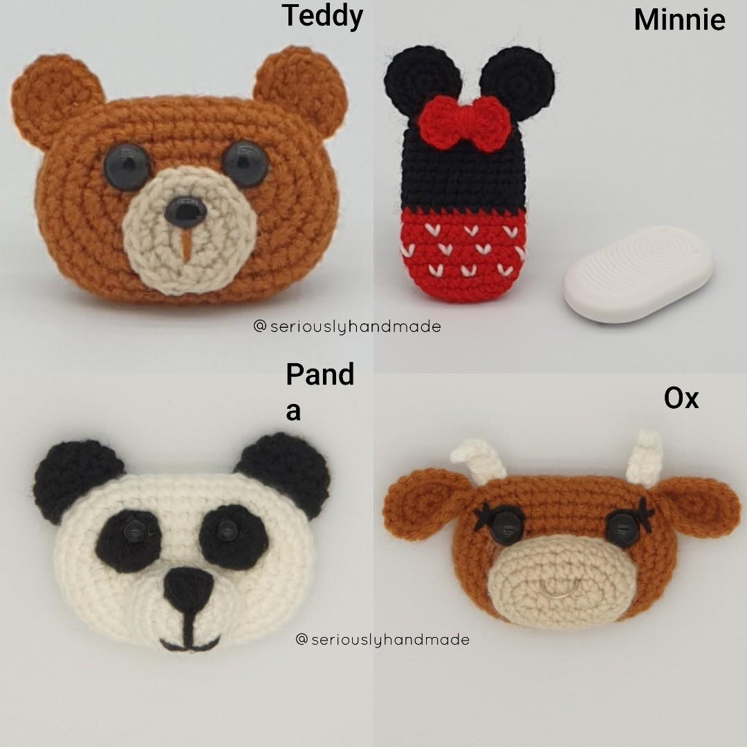 Crochet Minnie Panda Teddy Bear Ox Trace Together Token Case Cover Hobbies Toys Stationery Craft Handmade Craft On Carousell