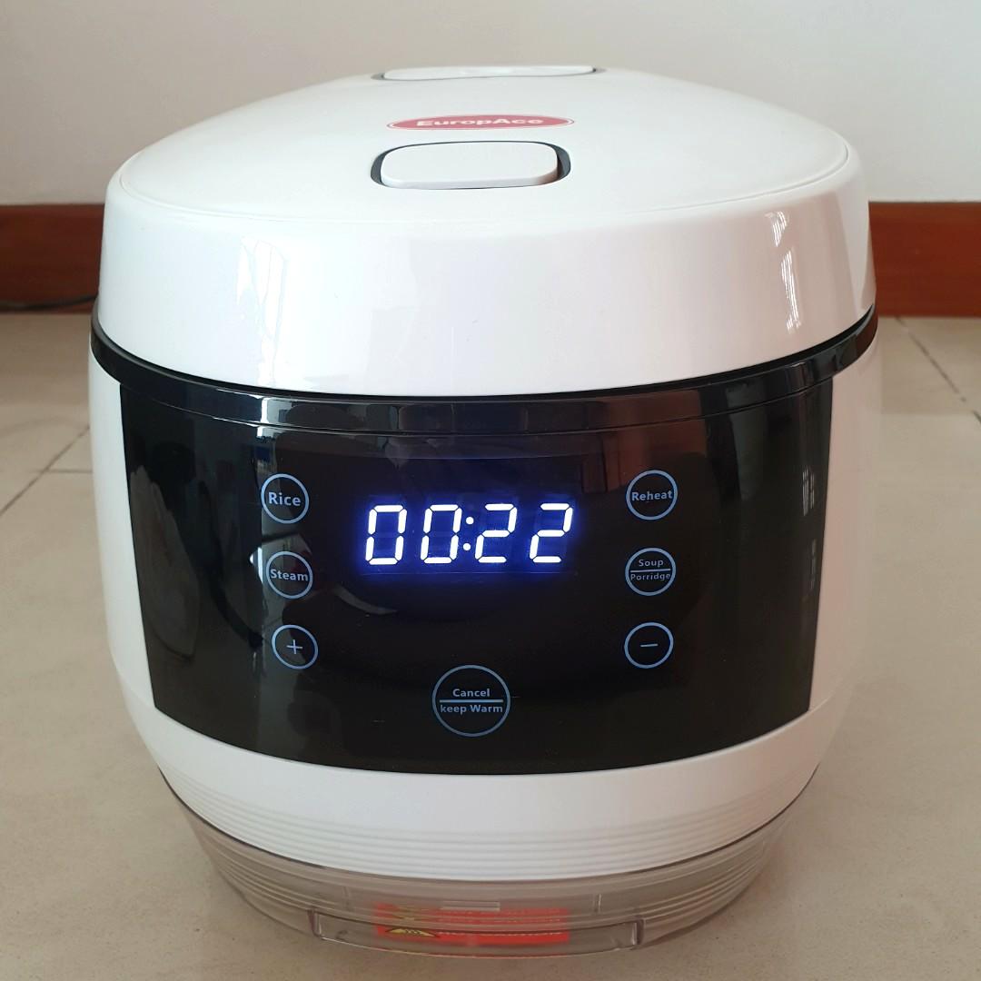 EuropAce Rice Cooker 1.2L Low Carb 40 Starch Reduced MultiFunction