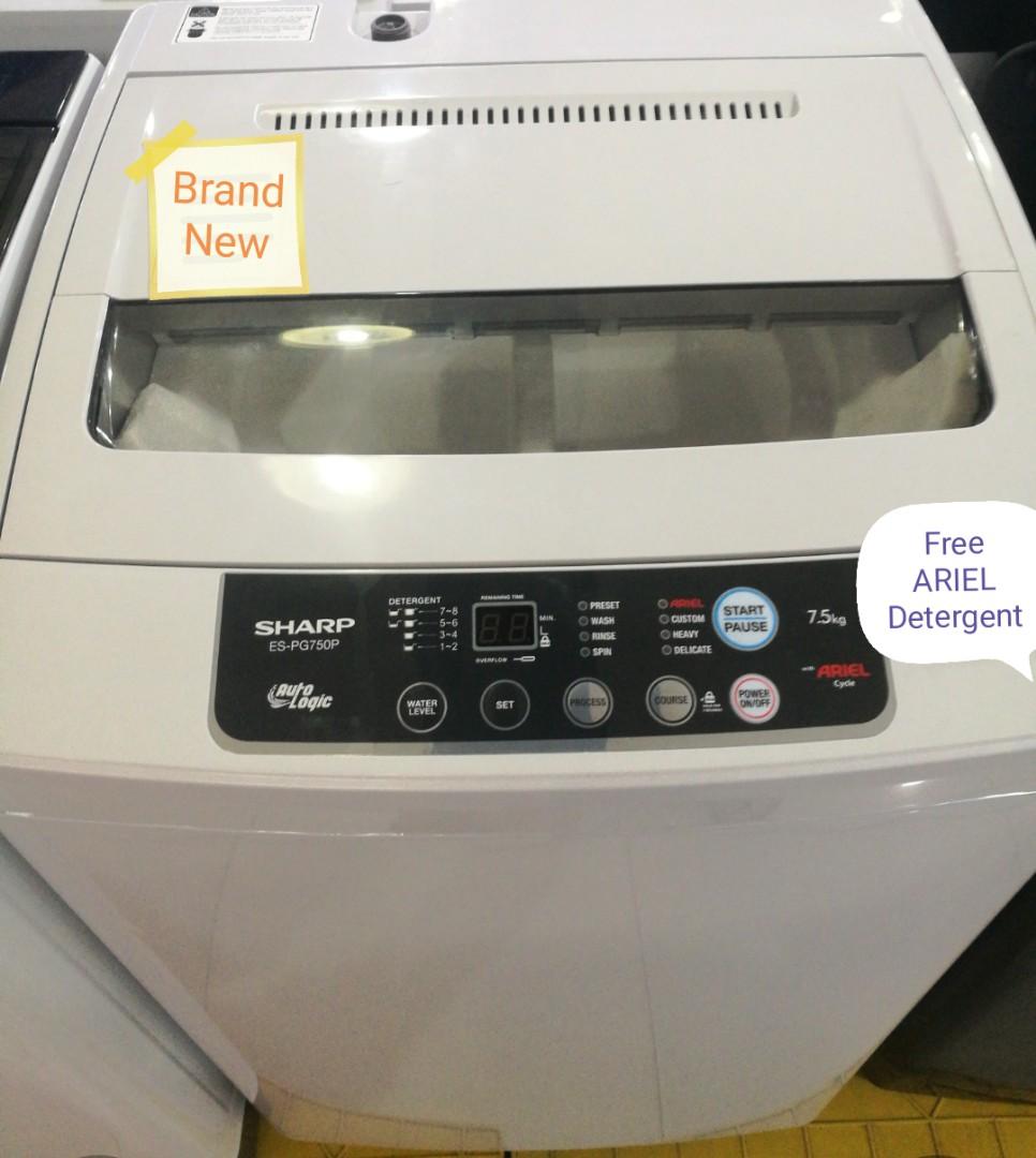 Free Ariel Powder Detergent 1.5KG for a Purchase of Sharp Brand New FULLY AUTOMATIC Washing