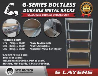 Galvanized Shelves Boltless Metal Rack