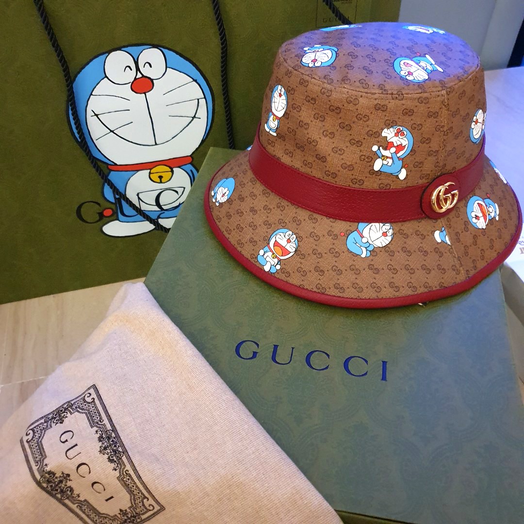 Gucci X Doraemon Brown Unisex Bucket Hat