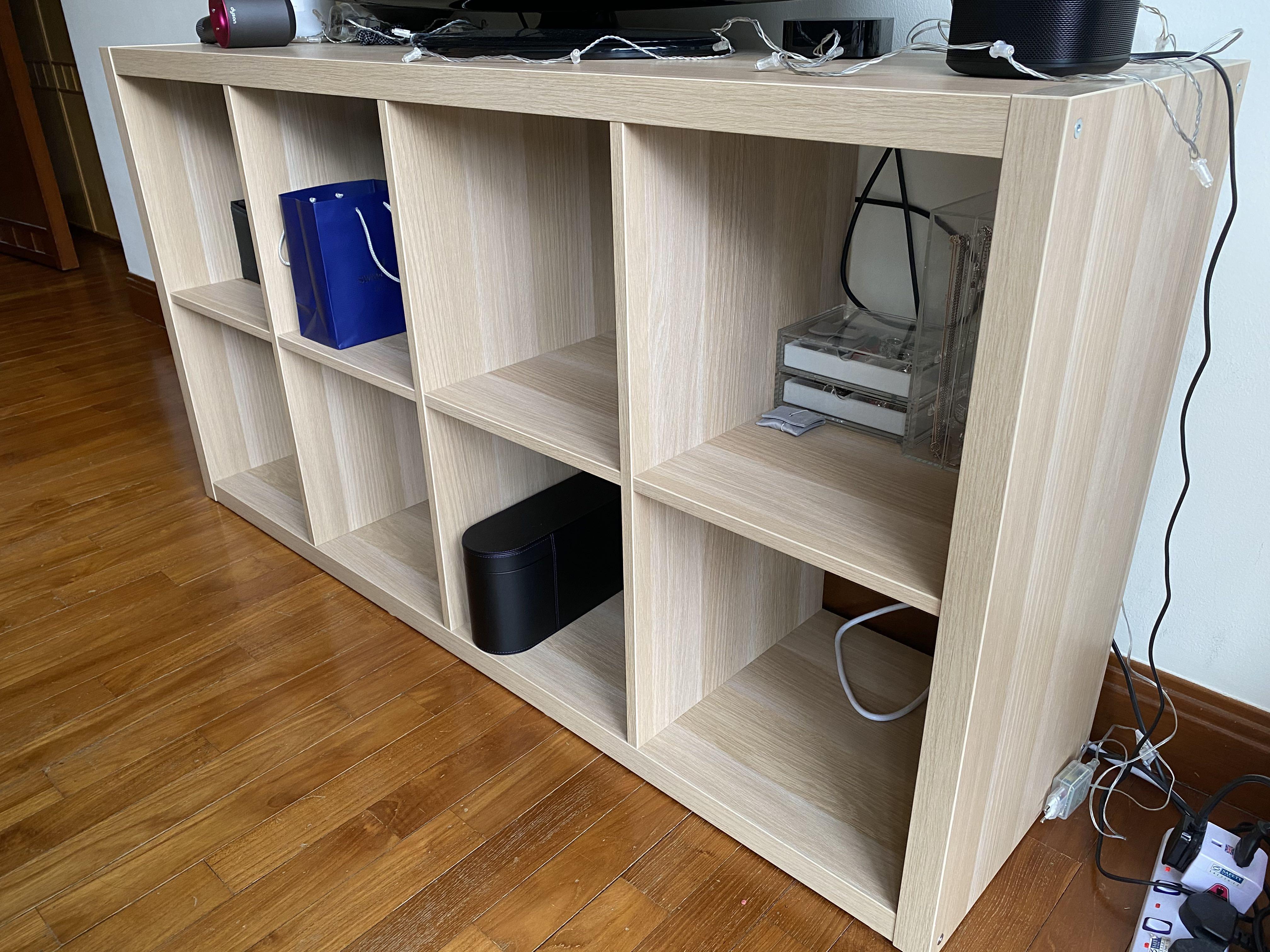 Kallax white outlet stained oak