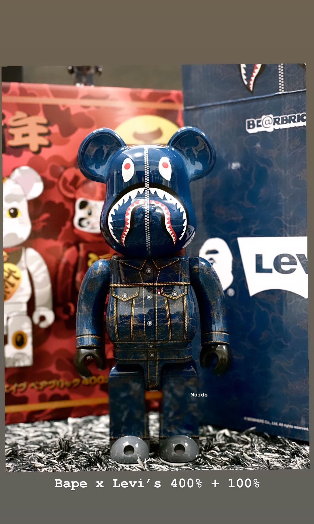 [Instock / Same day] Bape x Levi's Bearbrick 400% + 100%