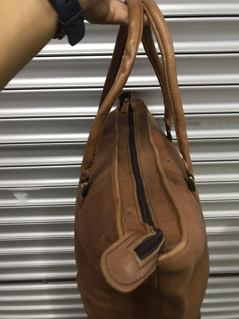 Ll Bean Leather Bag, Women'S Fashion, Bags & Wallets, Tote Bags On Carousell