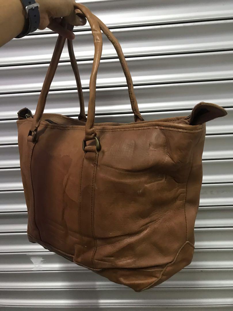 Ll Bean Leather Bag, Women'S Fashion, Bags & Wallets, Tote Bags On Carousell