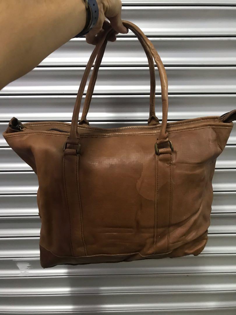 Ll bean leather bag discount