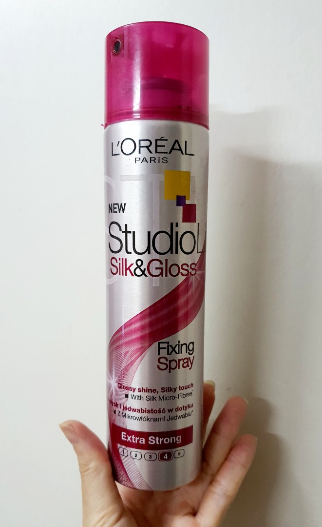 Loreal Paris Studio L Silk & Gloss Fixing Hair Spray, Beauty & Personal  Care, Hair on Carousell