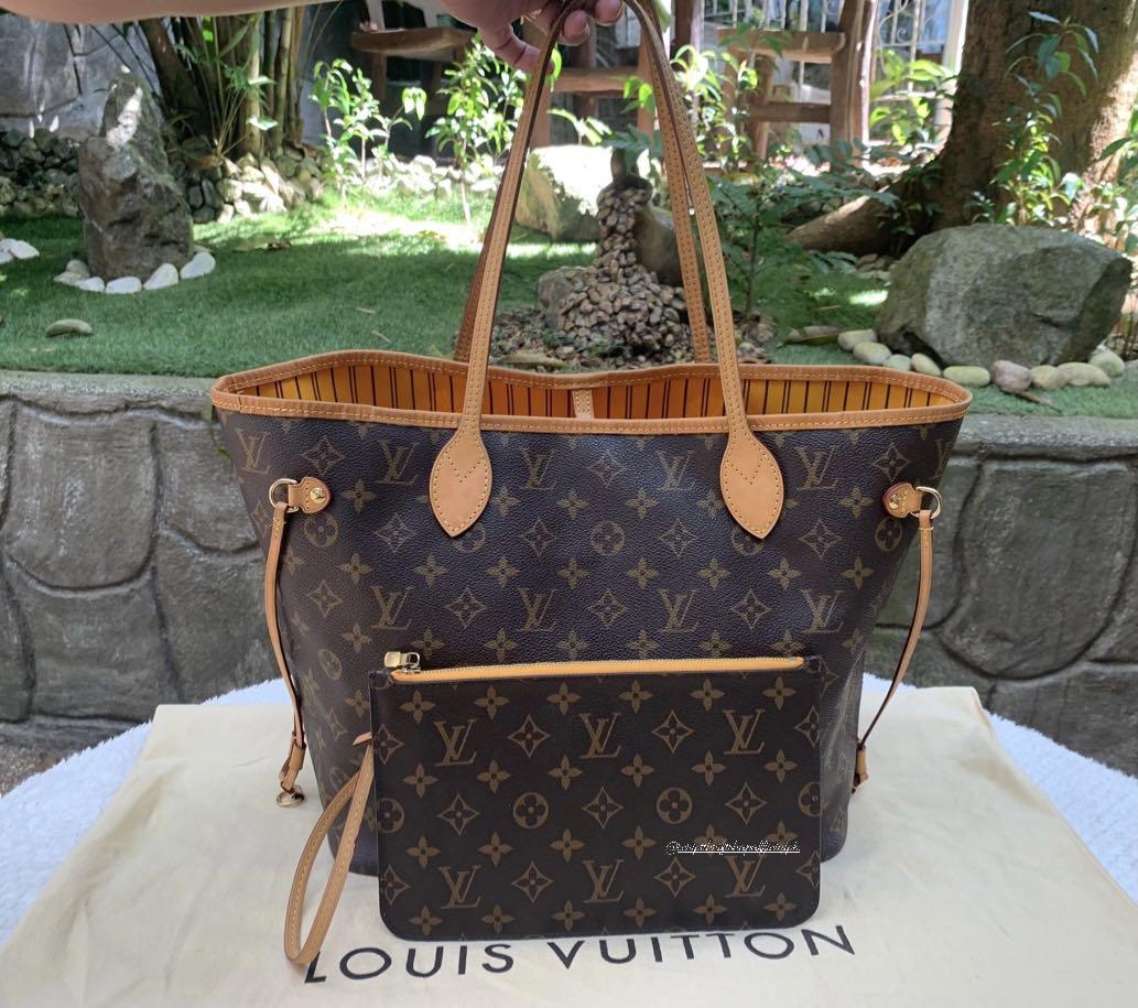 Louis Vuitton Neverfull Gm Pouch Only with Mimosa Interior Brown
