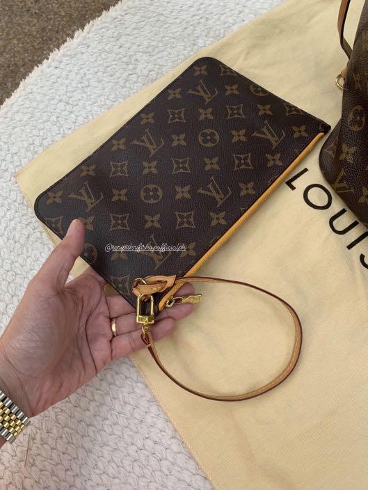 Louis Vuitton Monogram Neverfull MM GM Pouch Pochette Mimosa