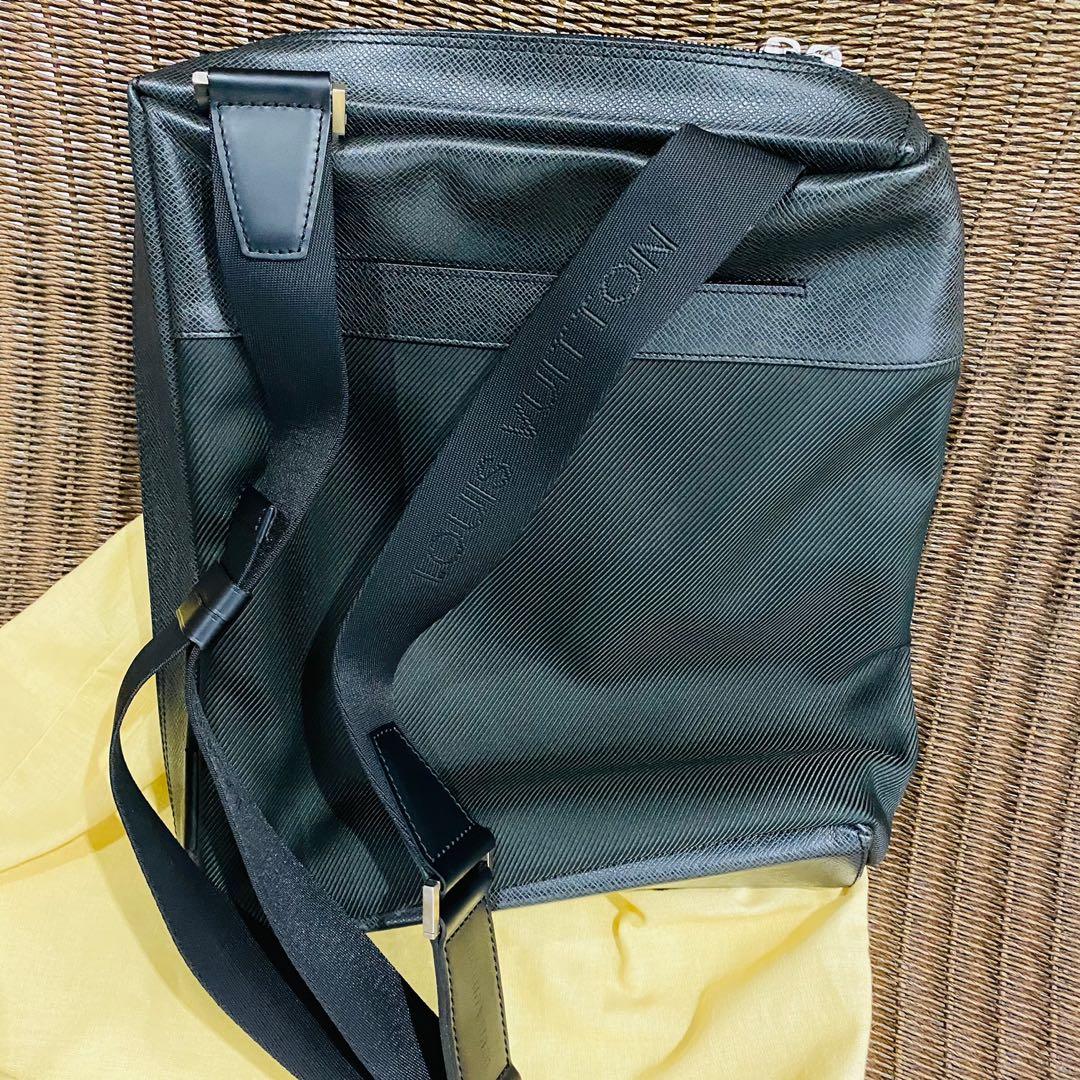 Authentic Louis Vuitton NEW Men Sling Bag (Category: Bags & Wallets) located in Singapore. Submitted by otlelly74 (Listing ID 1067250154, Image 2). Description: Selling Vintage new authentic LV mens sling bag on behalf of cousin. Design has been discontinued. Is Taiga leather. Color NOIR Details pls refer last pic. Condition is NEW. Comes with dust bag. Pls refer serial number of bag in picture on proof of authenticity. Comes with copy receipt bc