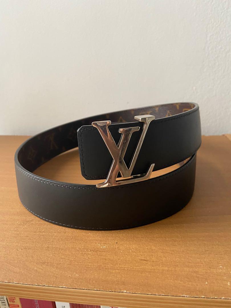 Louis Vuitton - LV Initials 35mm Reversible Belt - Monogram Canvas - Grey - Size: 100 cm - Luxury