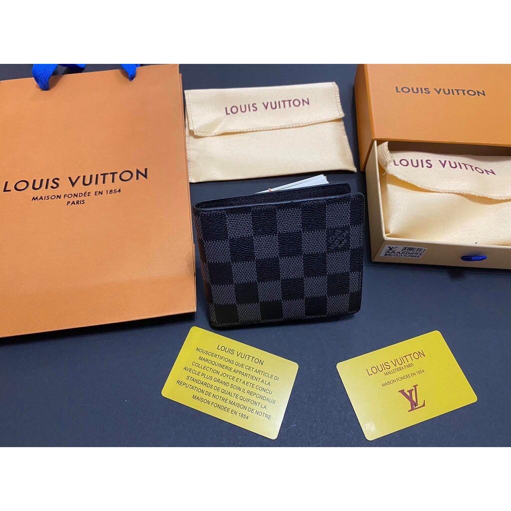 Louis Vuitton Wallet + LV Box + LV paper bag , Men's Fashion
