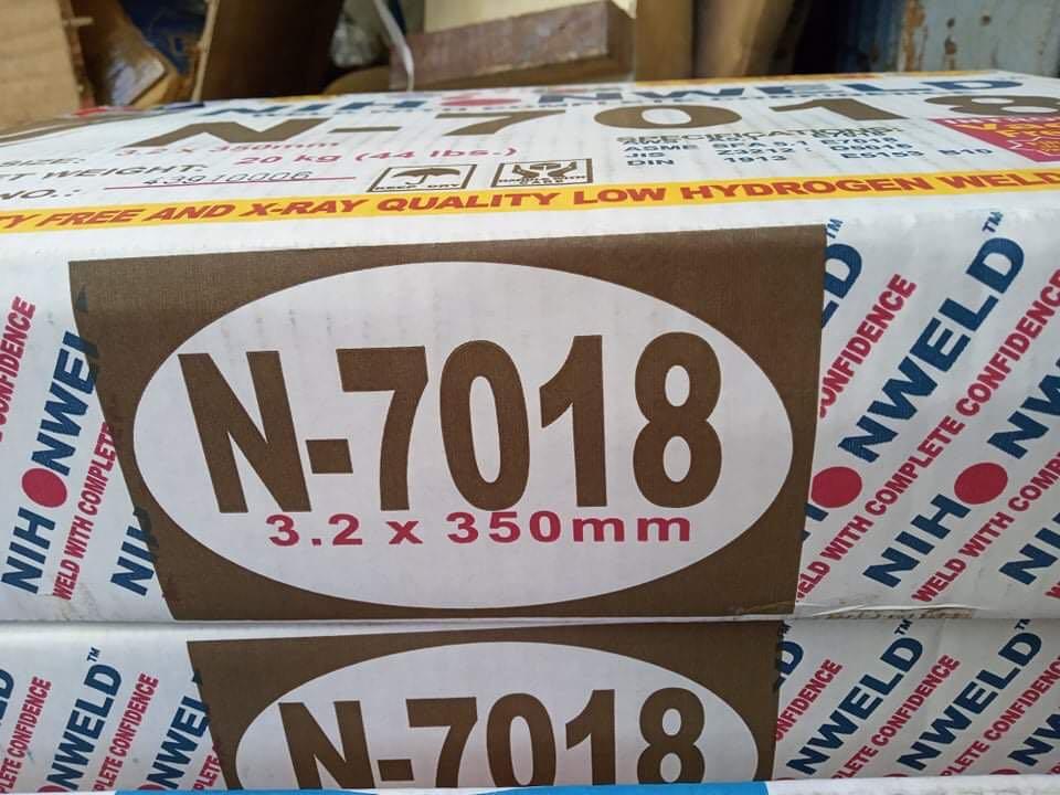 Nihonweld welding N-7018 (Category: Home Improvement Tools & Accessories) located in Manila. Submitted by joeyroque09 (Listing ID 239260182, Image 3). Description: 09177110098 for inquiries Items name: Welding Rod Specs: N-7018 Low Hydrogen Size 3.2 Brand: Nihonweld Qty: 1 box Price: ₱ 2,540/box .