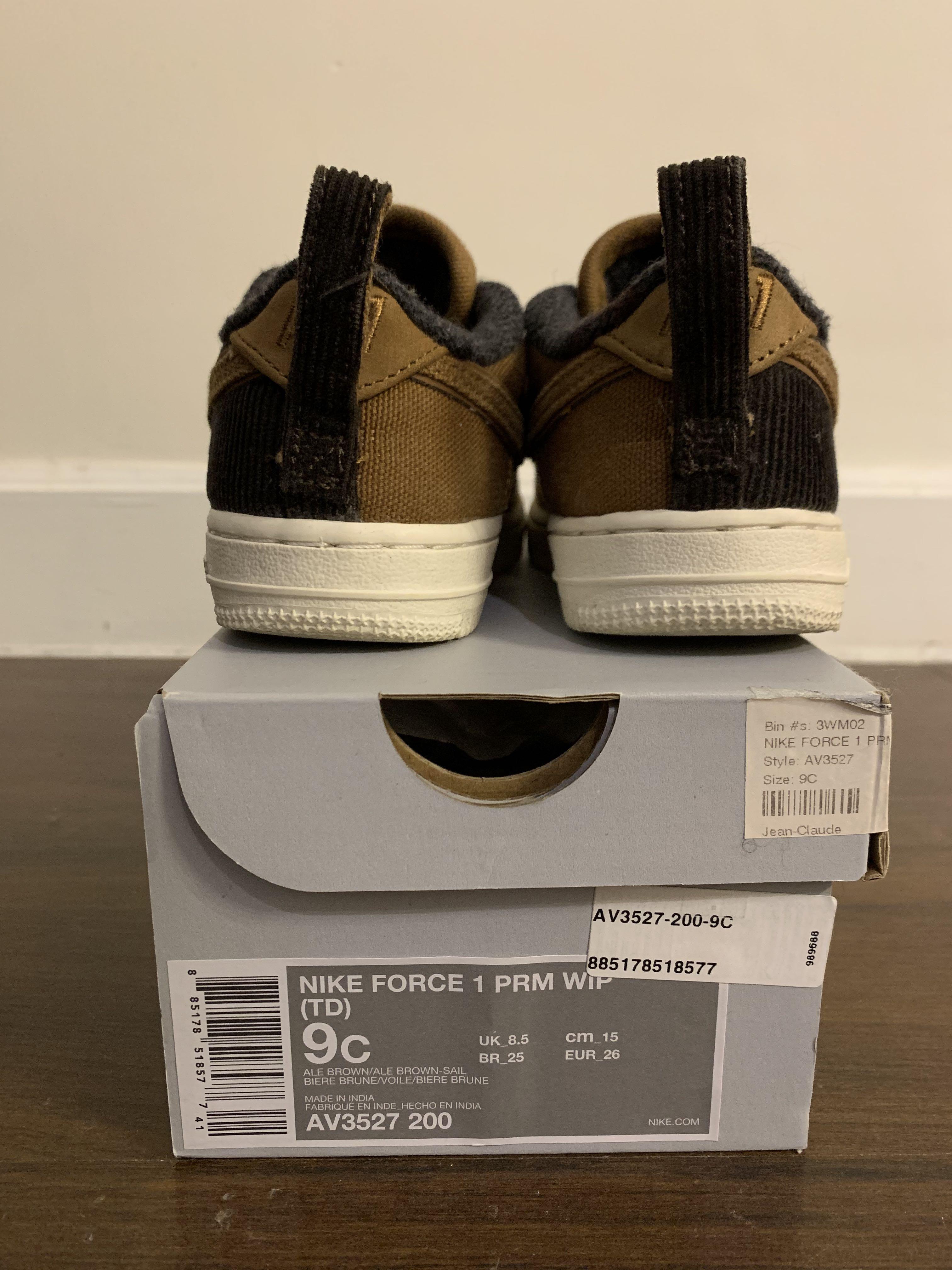 Nike Air Force 1 x Carhartt Kids 15cm