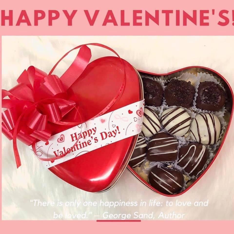 OREO CHEESECAKE TRUFFLES VALENTINE’S EDITION (Category: Homemade Bakes) located in Manila. Submitted by piamra (Listing ID 1067161198, Image 1). Description: ✨Oreo Cheesecake Truffles✨ Perfect gift for your wife, girlfriend, Mother, significant other, office colleagues, teachers, classmates and friends this coming Valentine’s Day💖 VALENTINE’S PACKAGING WITH RIBBON AND TAGS 12PCS IN 1 HEART CAN 💸50% DP GCASH IS ACCEPTED✔️ PLACE YOUR ORDER NOW💌 