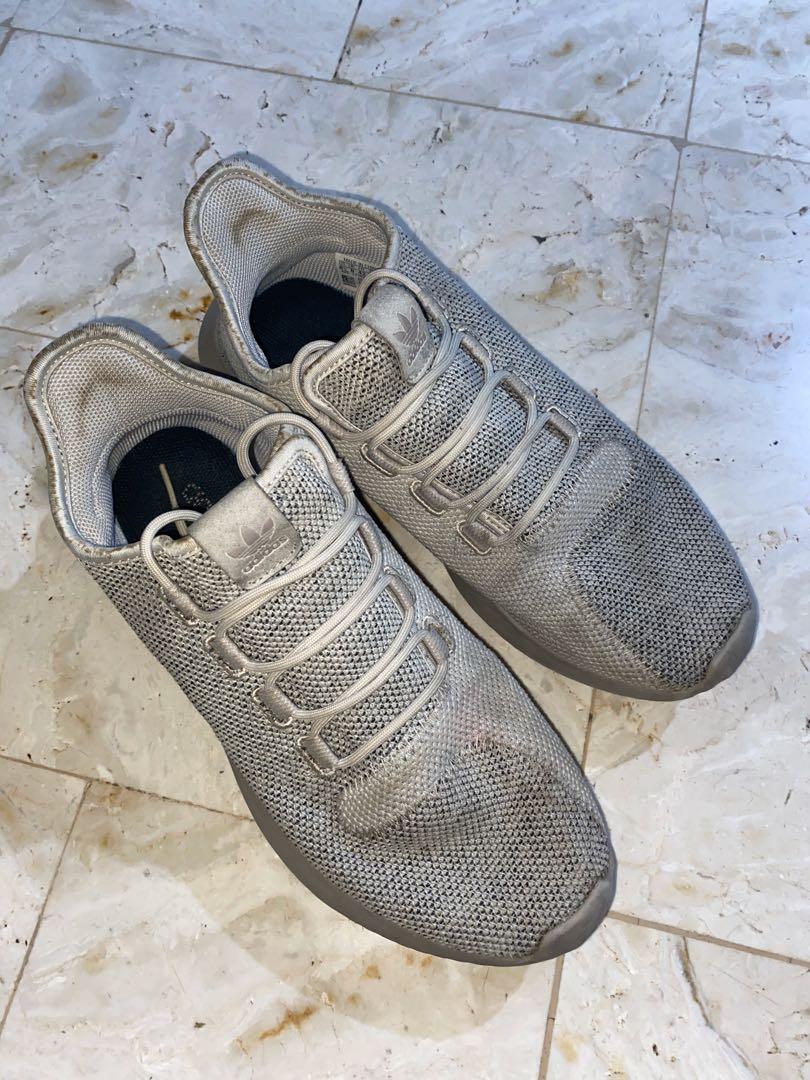 Tubular shadow off white top