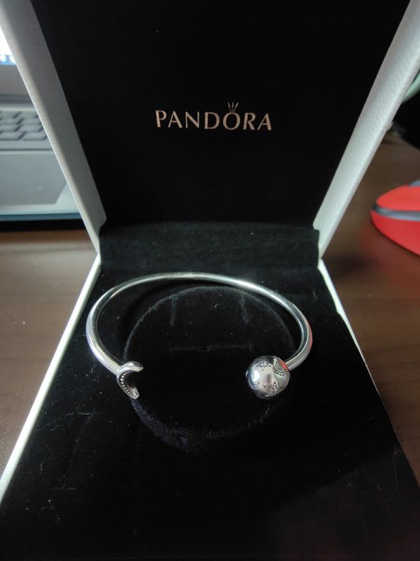 Pandora Moments Moon Stars Open Bangle Women s Fashion Jewelry