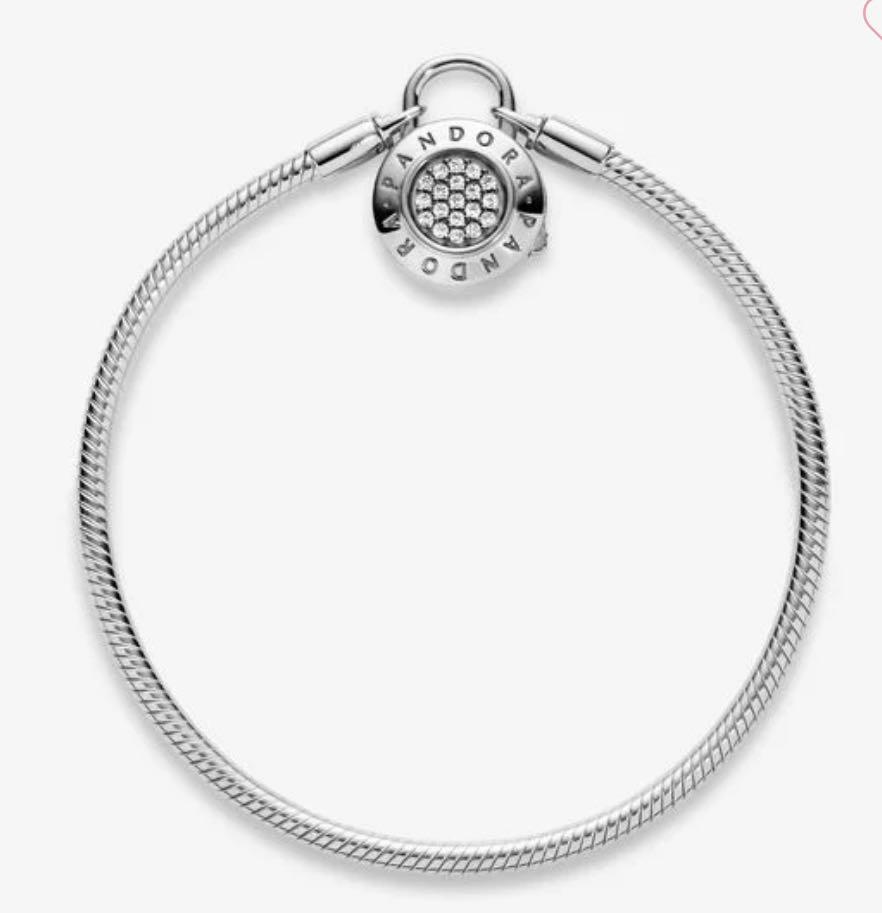 Pandora moments pave padlock clasp snake chain bracelet Women s Fashion Jewelry Organisers Bracelets on Carousell