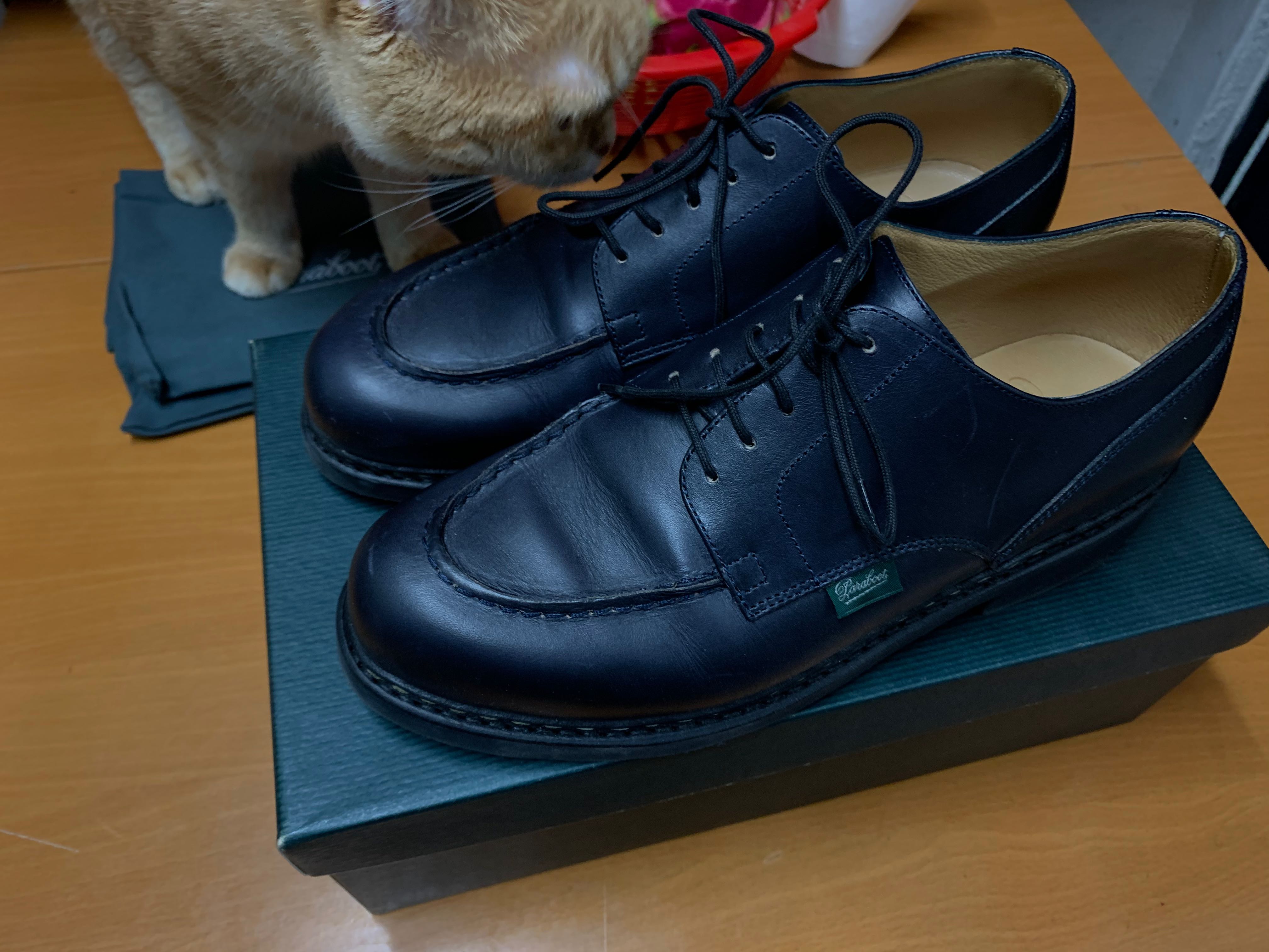 Paraboot Chambord Noir-Lis Nuit, 男裝, 鞋, 西裝鞋- Carousell