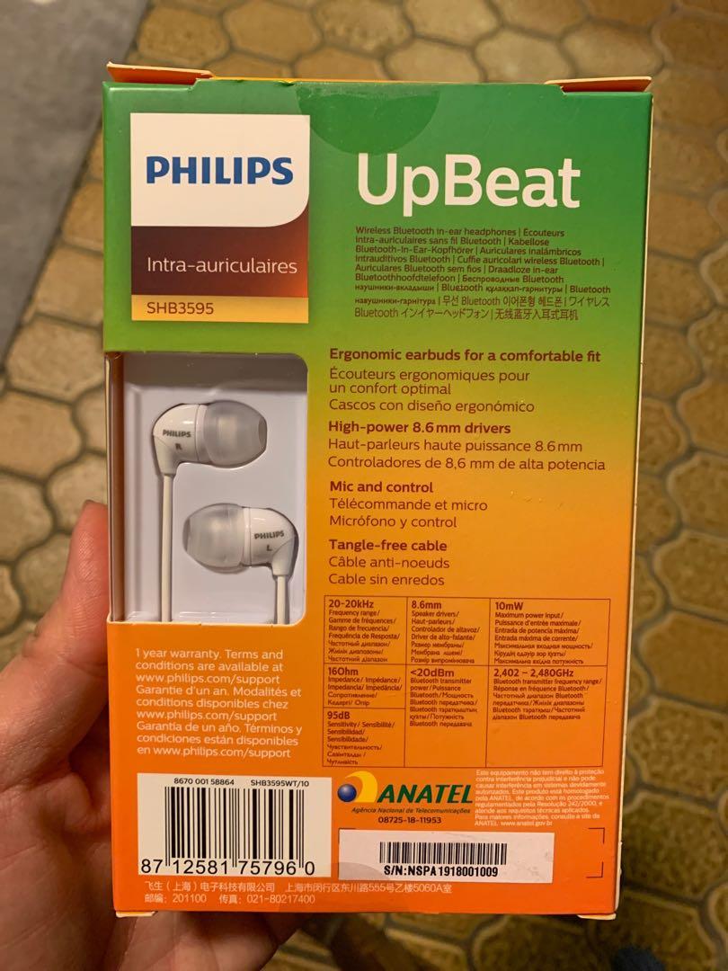 Philips upbeat shb3595 wireless headphones top