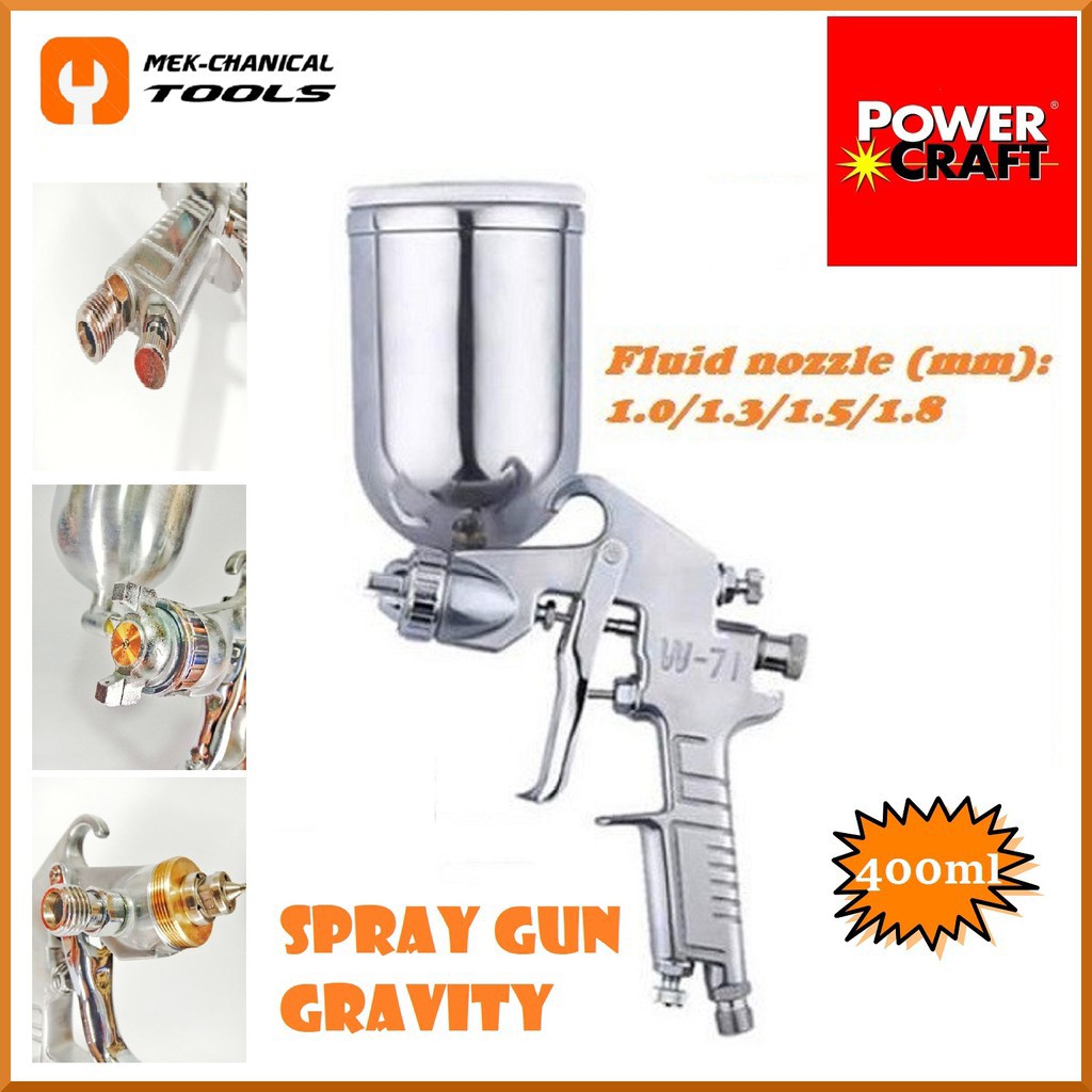 PowerCraft Spray Gun Gravity Type 1.3mm Nozzle (400ml) PSG 71G