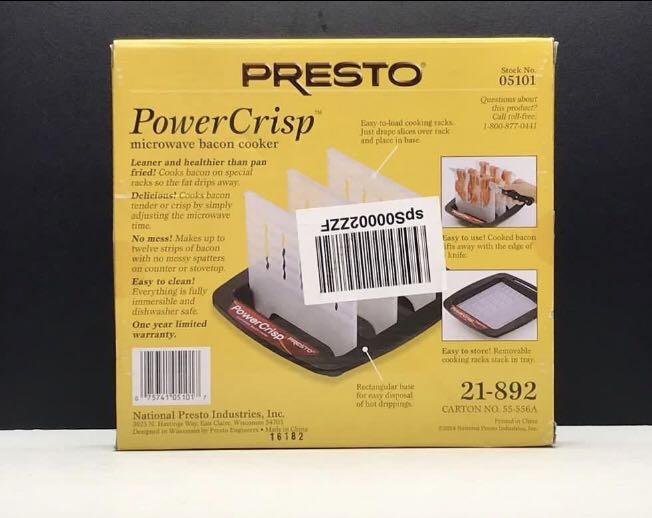PRESTO POWER CRISP Microwave Bacon Cooker NEW in Box TV Home Appliances Kitchen Appliances Cookers on Carousell