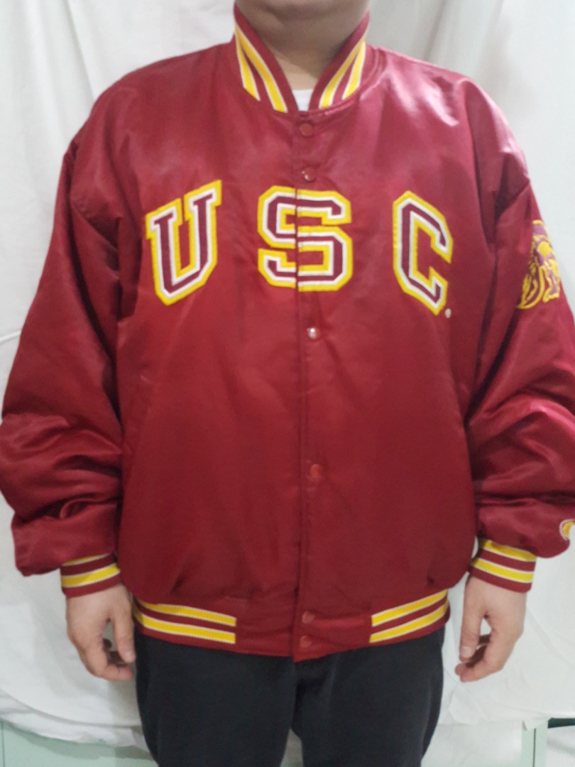 red vintage varsity jacket USC Men s Fashion Coats Jackets and