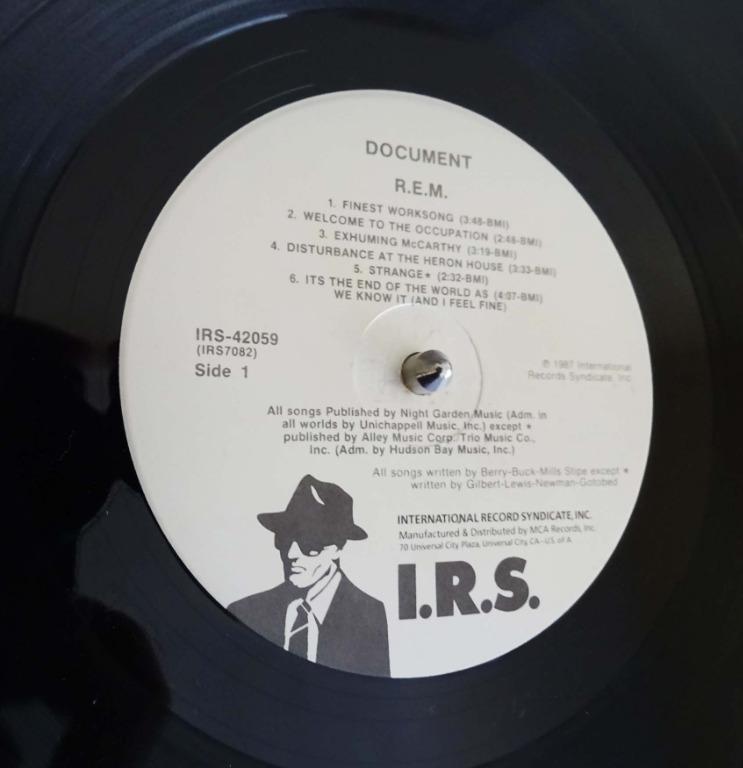 R.E.M NO.5 Document Vinyl Record (100% Original Press) (Category: Vinyls) located in Orani. Submitted by mrhobbyshop (Listing ID 1067293993, Image 3). Description: What you see is what you get. As it is. Note: Please send a message before purchasing to get updated on the condition and test-played. Side 1: Finest work song Welcome to the occupation Exhuming McCarthy Disturbance at the heron house Strange It's the end of the world as we know it (an