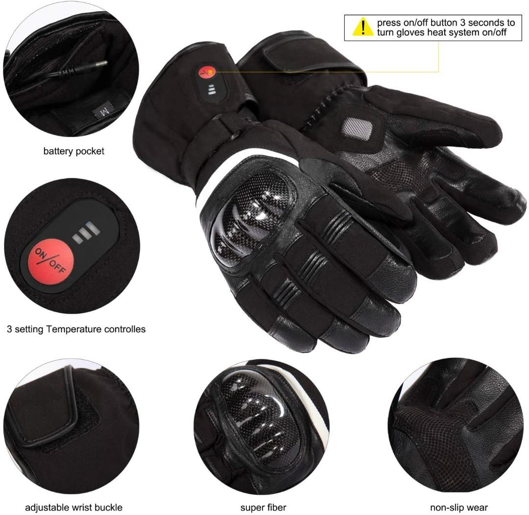 Mens heated online motorcycle gloves