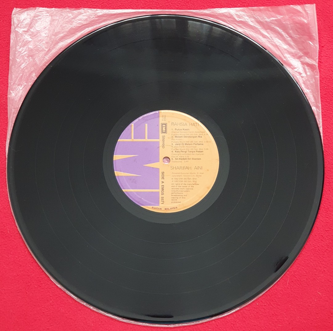 Sharifah Aini Rahsia Hati Lp No Cover Music Media Cd S Dvd S Other Media On Carousell