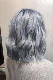 Silver Blue Platinum Hair Dye Color Developer Bleaching Set