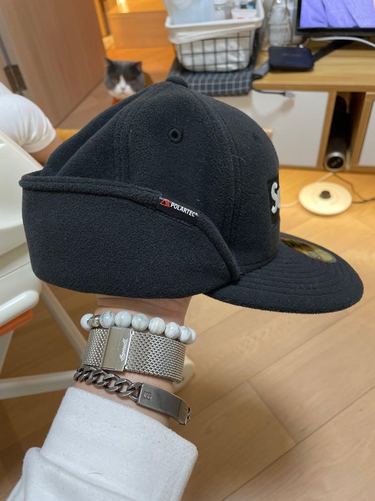 Supreme polartec earflap new era, 男裝, 手錶及配件, 棒球帽、帽