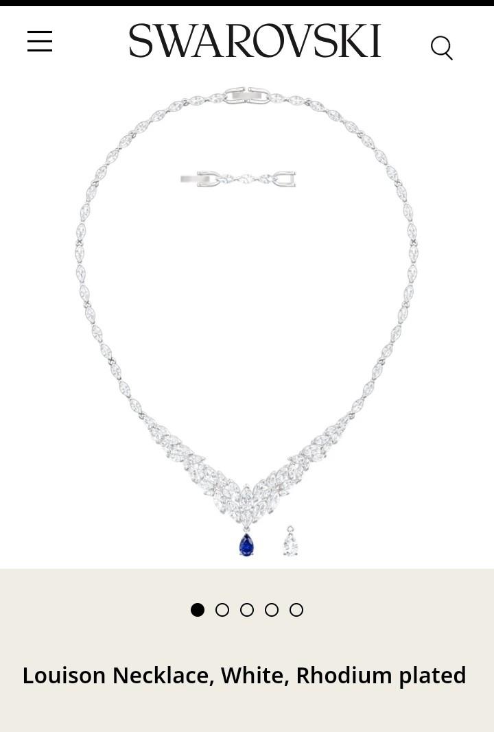 Swarovski Louison Necklace white Rhodium Plated