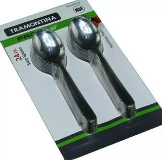 Tramontina Spoon and Fork (24pcs spoon + 24 pcs fork). Made in USA