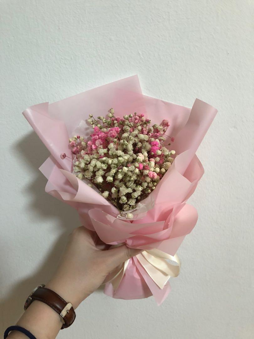 Pink Baby's Breath Bouquet – LeLe Floral