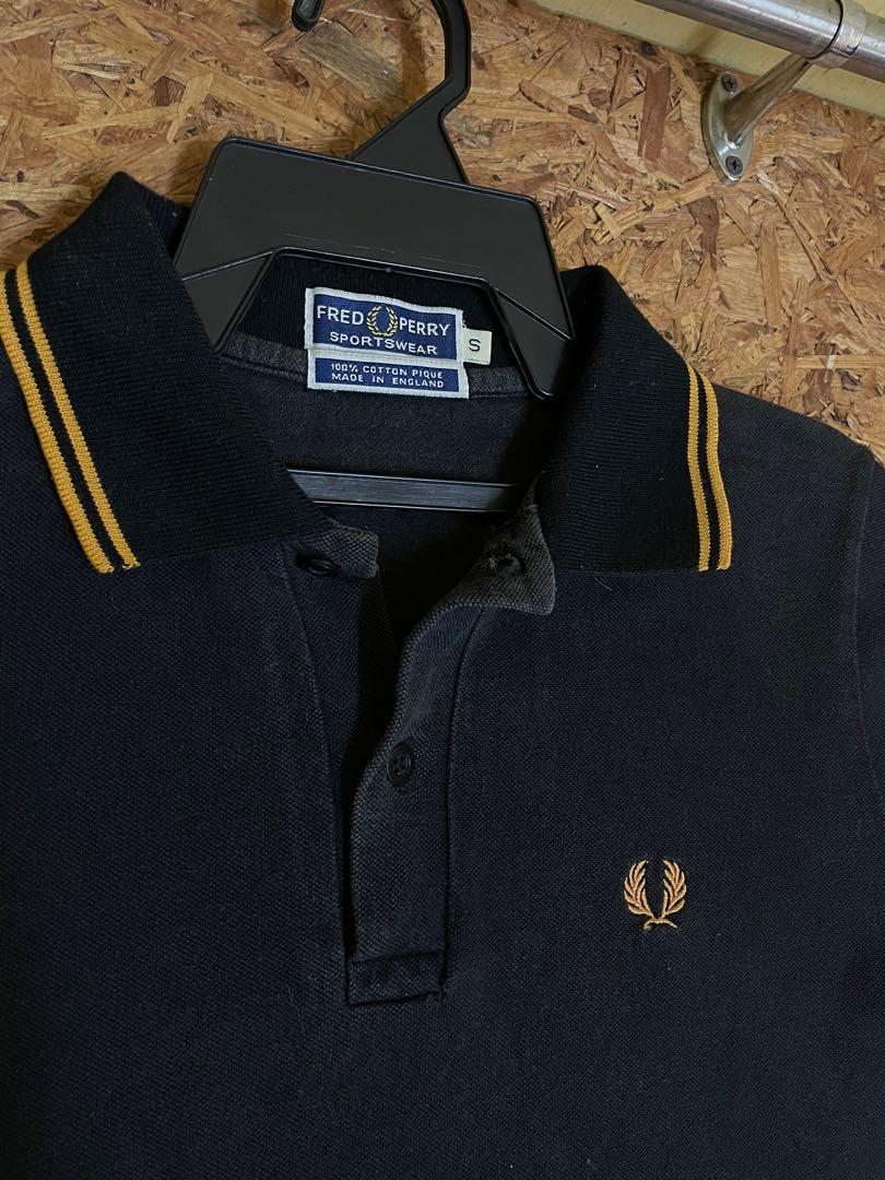 Black and gold discount fred perry polo
