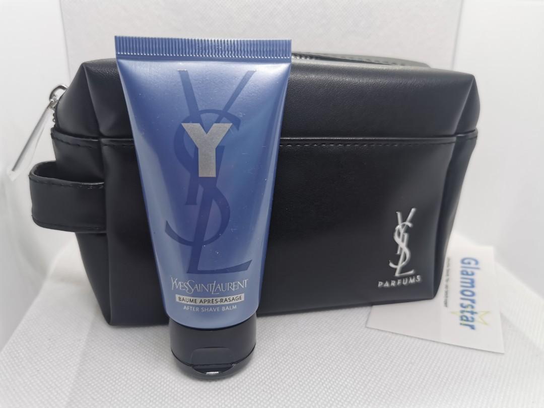 Last set YSL Yves Saint Laurent Black Men Pouch Leather Effect
