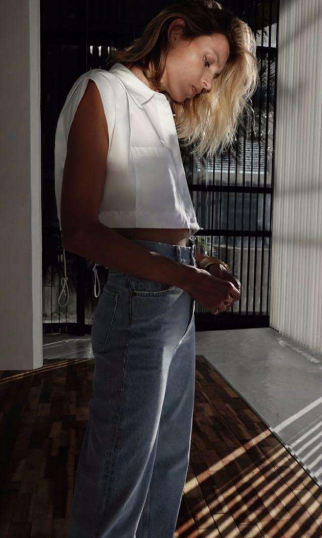 poplin shirt with pockets trf