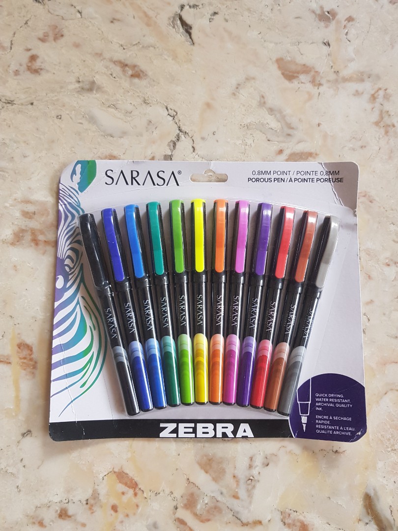 Zebra Sarasa Porous Pens 12s, Hobbies & Toys, Stationary & Craft, Other