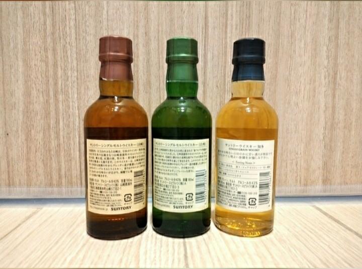 新年試飲裝：山崎+白州+知多180ml】山崎＋白州＋知多單一麥芽／穀物