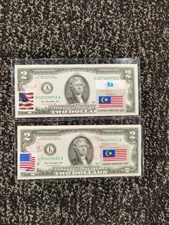 2 Dollars 2013 Stamp Cancel Postal Flag From Malaysia Lucky Money Value 200 Per Piece Limited Edition Vintage Collectibles Currency On Carousell