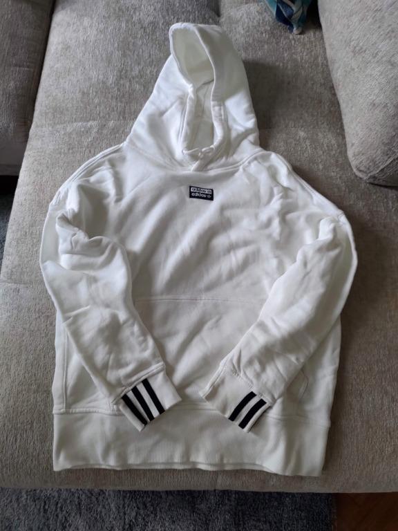 Adidas originals ryv sales hoodie in white
