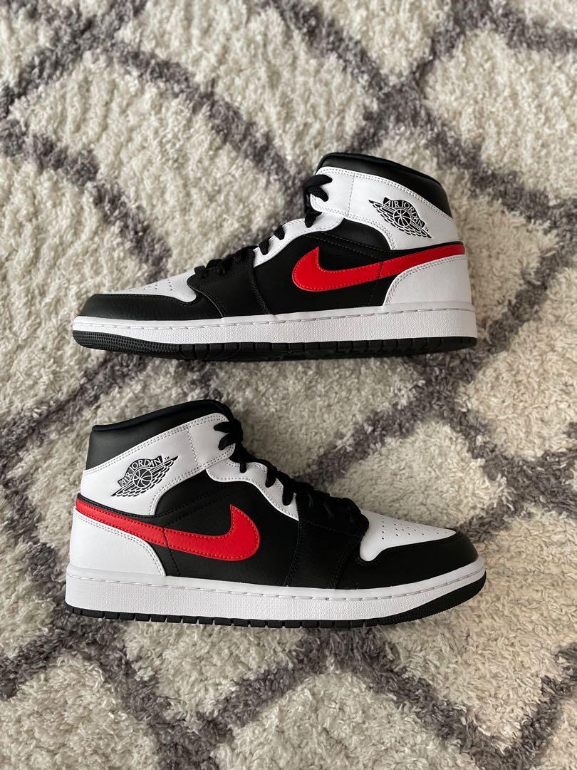 AIR JORDAN 1 MID CHILI RED, Men's Fashion, Footwear, Sneakers on Carousell