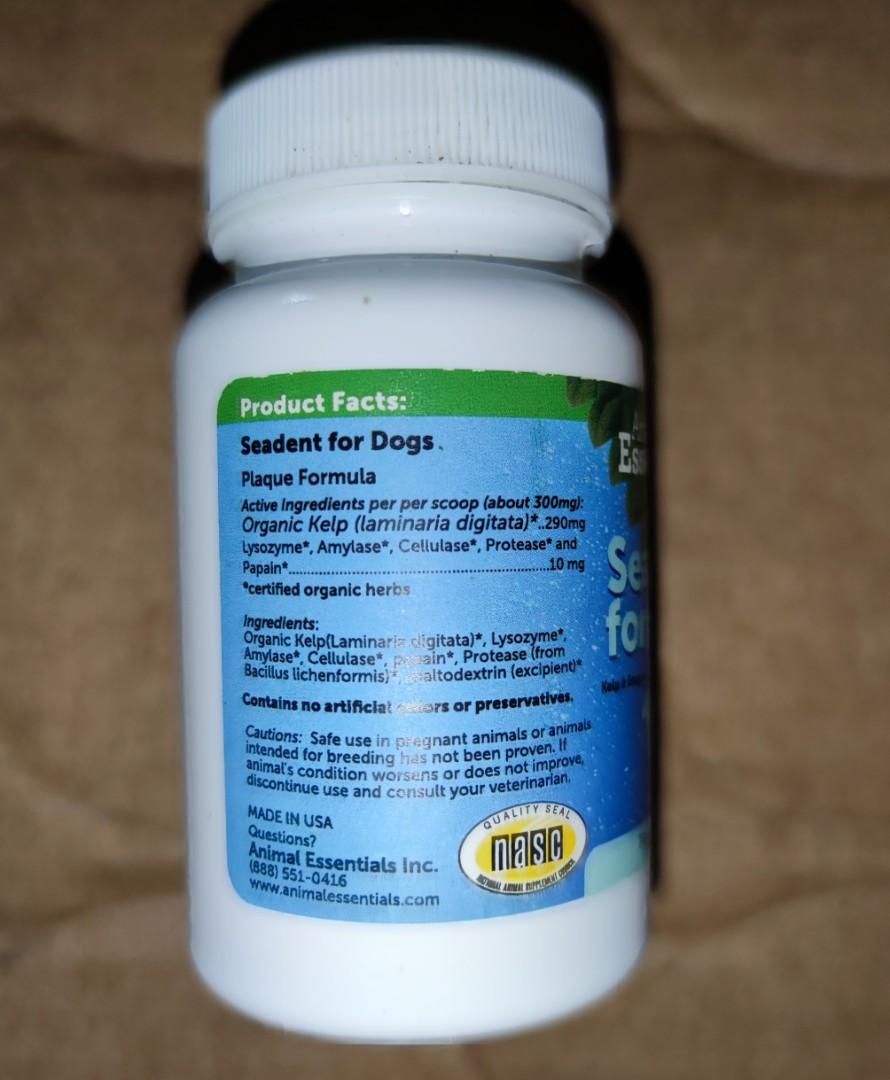 Animal Essentials SeaDent For Dogs Dental Teeth 2.5 oz 70 g Free Post same as Plaqueoff Pet Supplies Homes Other Pet Accessories on Carousell