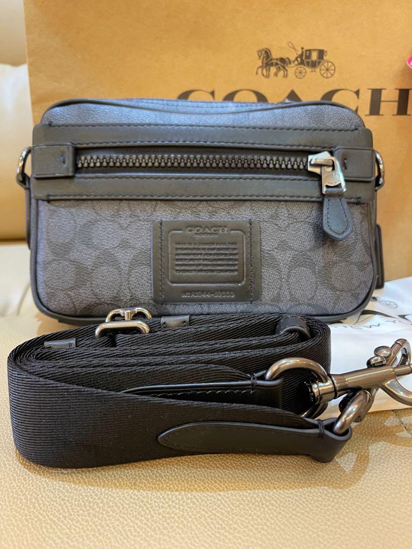 Authentic coach 69333 men Academy Crossbody In Signature Canvas Men s Fashion Bags Sling Bags on Carousell