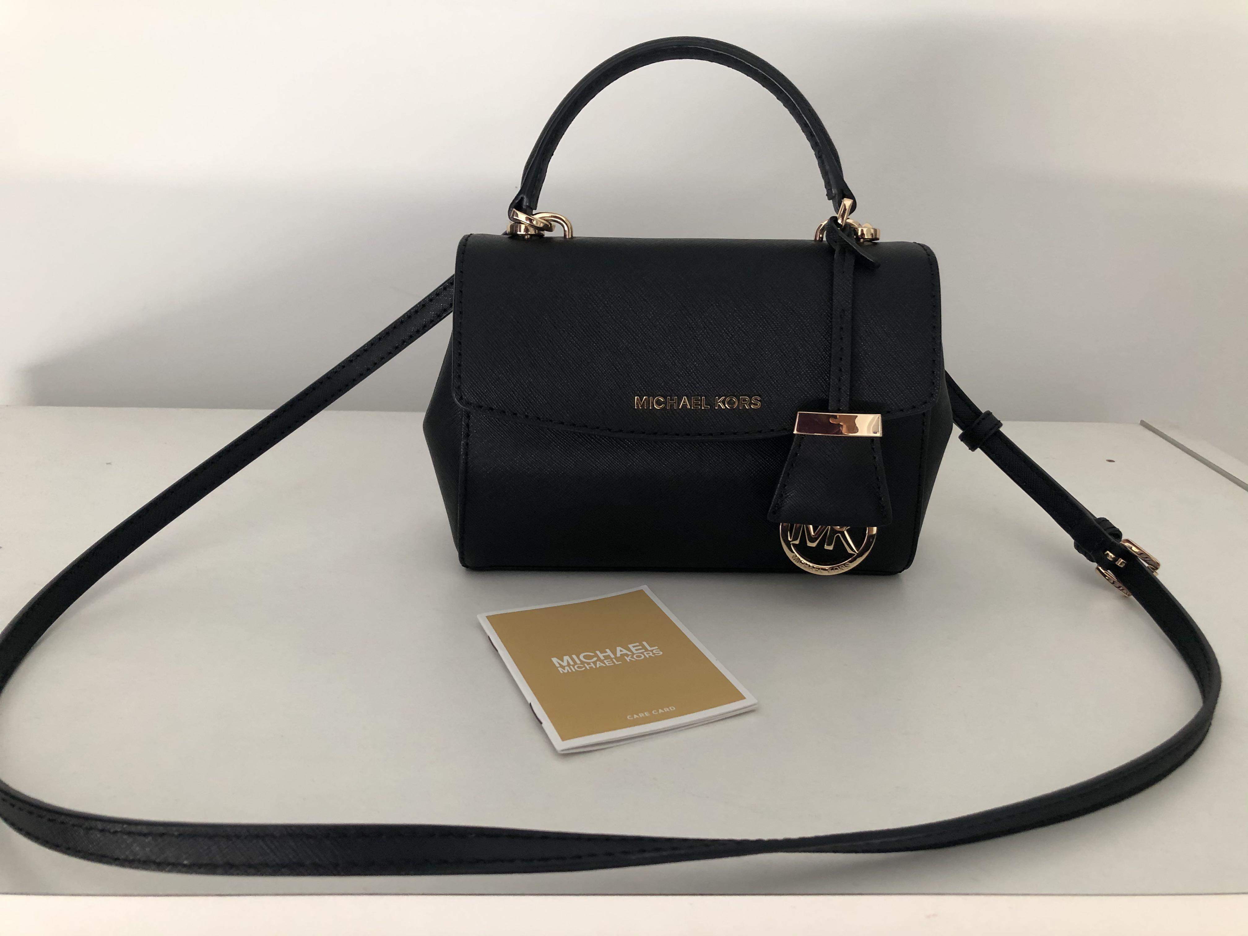 Michael Kors Ava Small Crossbody Handbag in Black